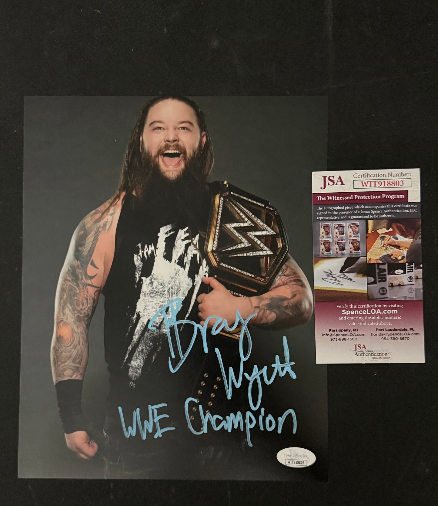 Bray Wyatt 8x10 Signed Photo JSA Certified with inscription