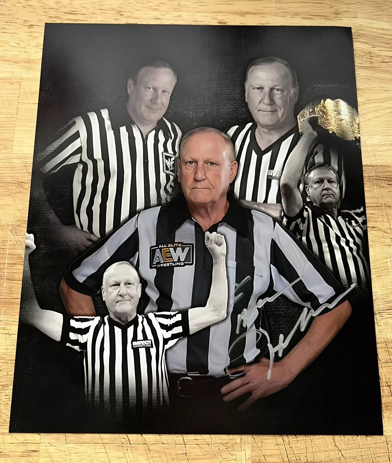 Earl Hebner Signed 8x10 photo