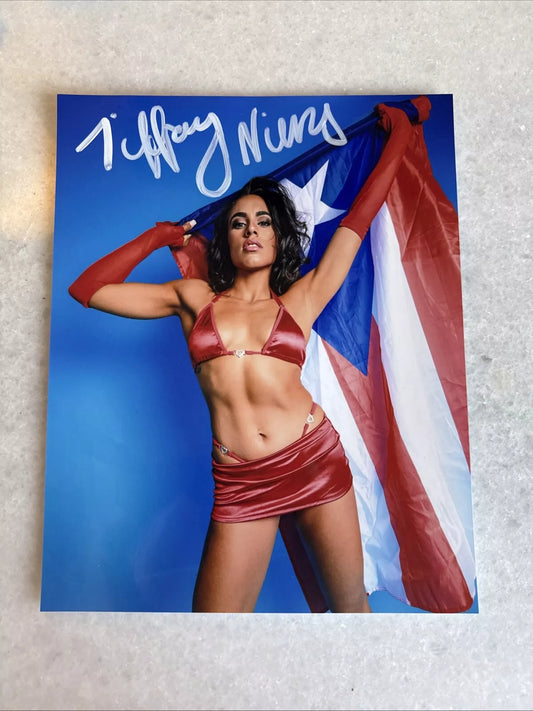 Tiffany Nieves Signed 8x10 Photo NWA AEW