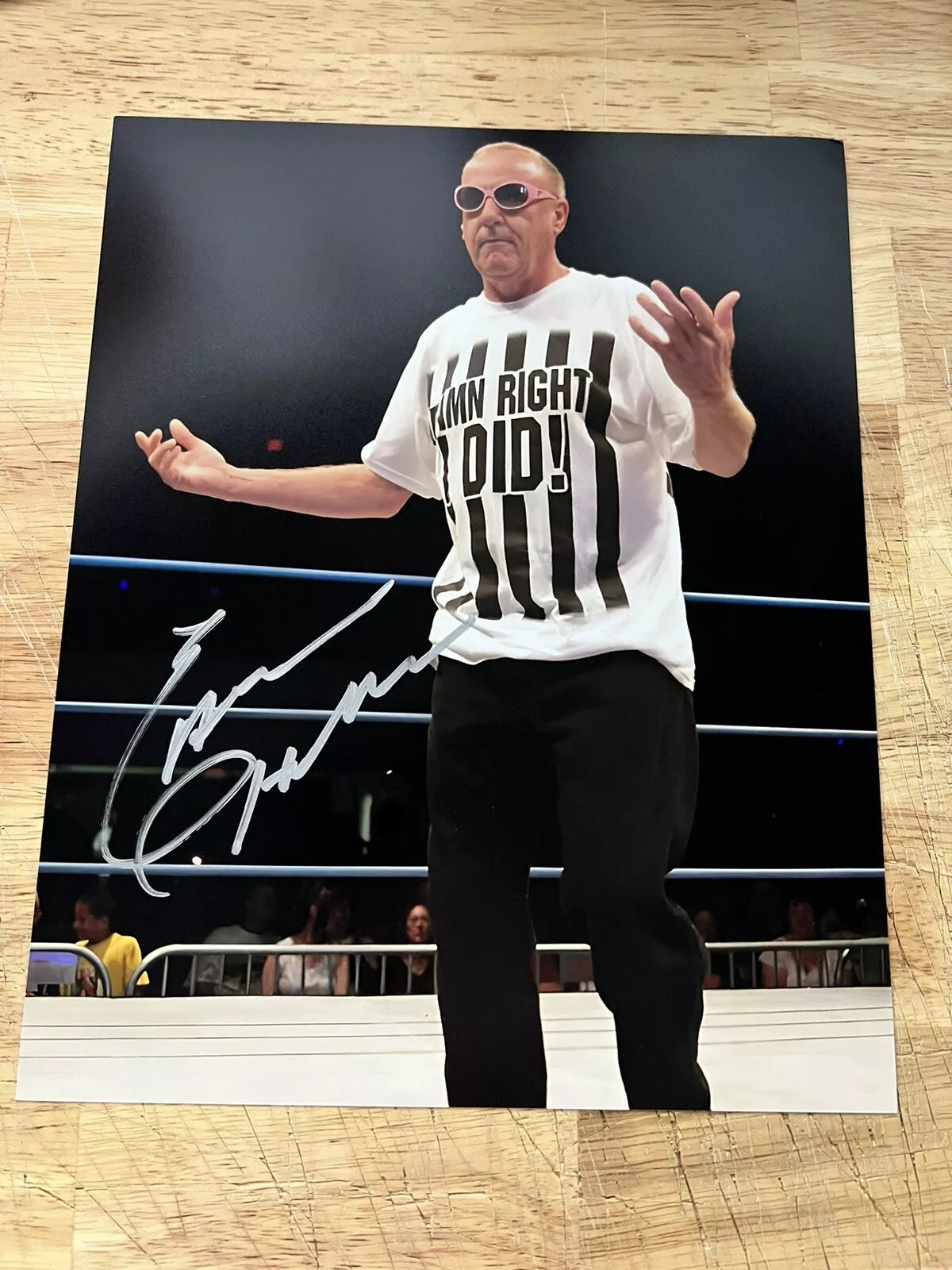 Earl Hebner Signed 8x10 photo